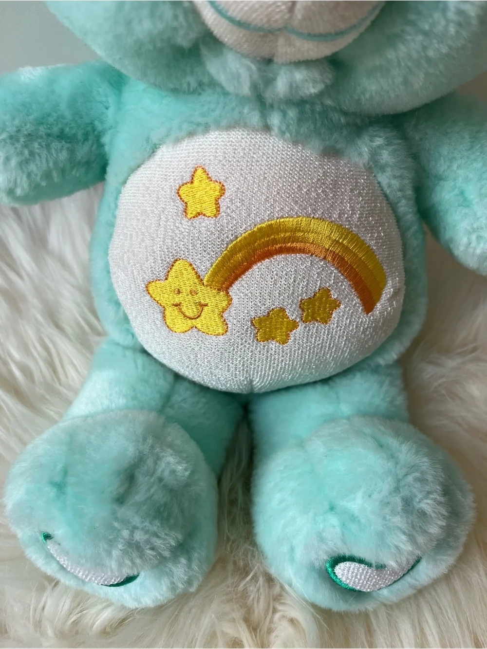 Vintage Y2K Care Bears Plush Glow A Lot Wish Bear 2003 Play Along Toys Toy